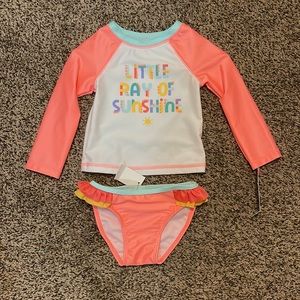 Cat & Jack Girls 2 Piece Swimsuit